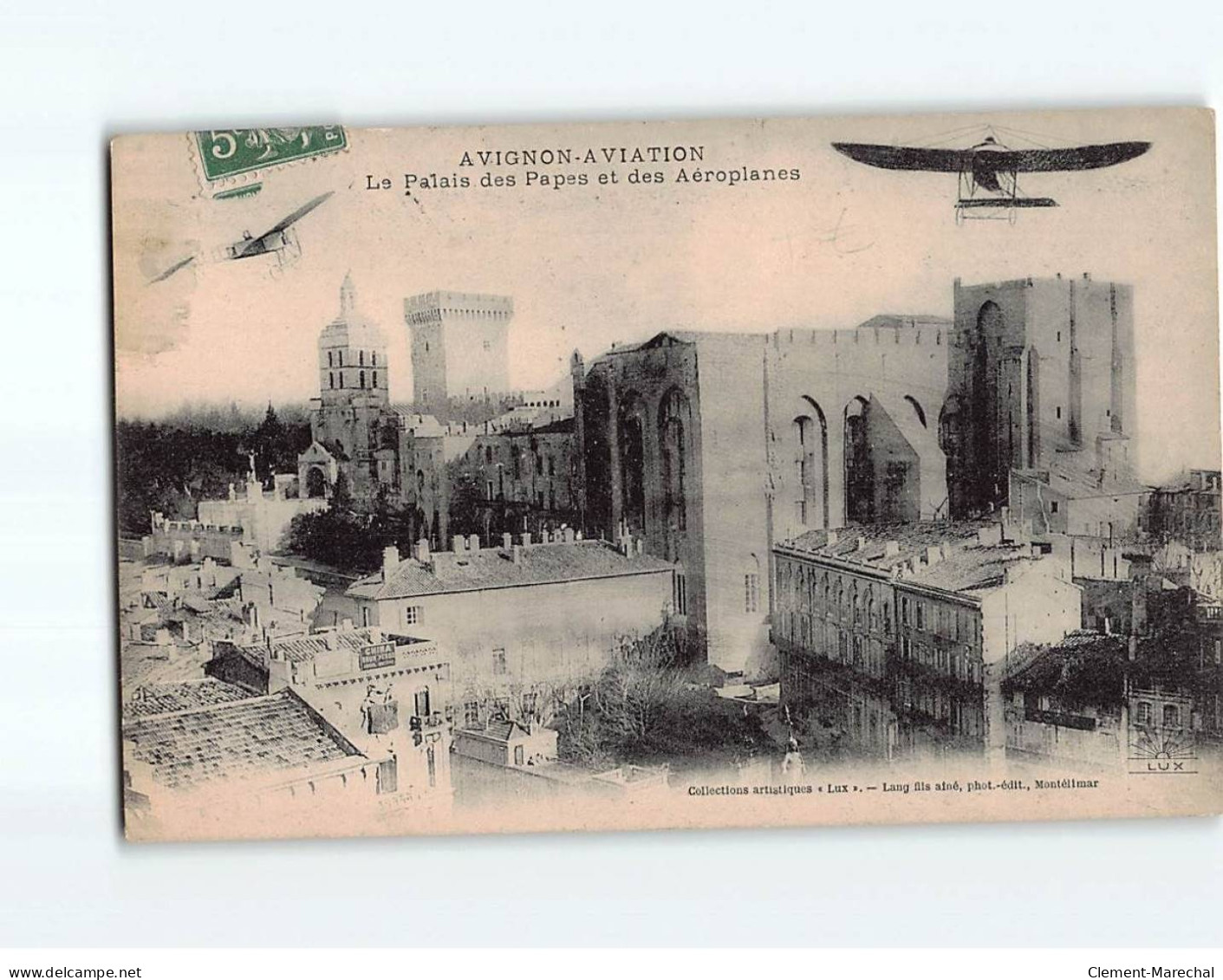 AVIGNON : Aviation, Le Palais Des Papes Et Des Aéroplanes - Très Bon état - Avignon (Palais & Pont)