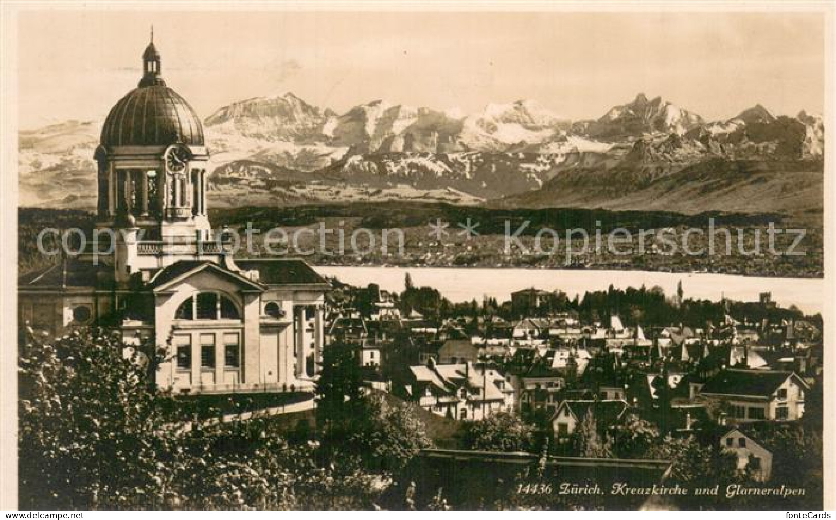 13756707 Zuerich ZH Kreuzkirche Mit Glarneralpen Zuerich ZH - Sonstige & Ohne Zuordnung