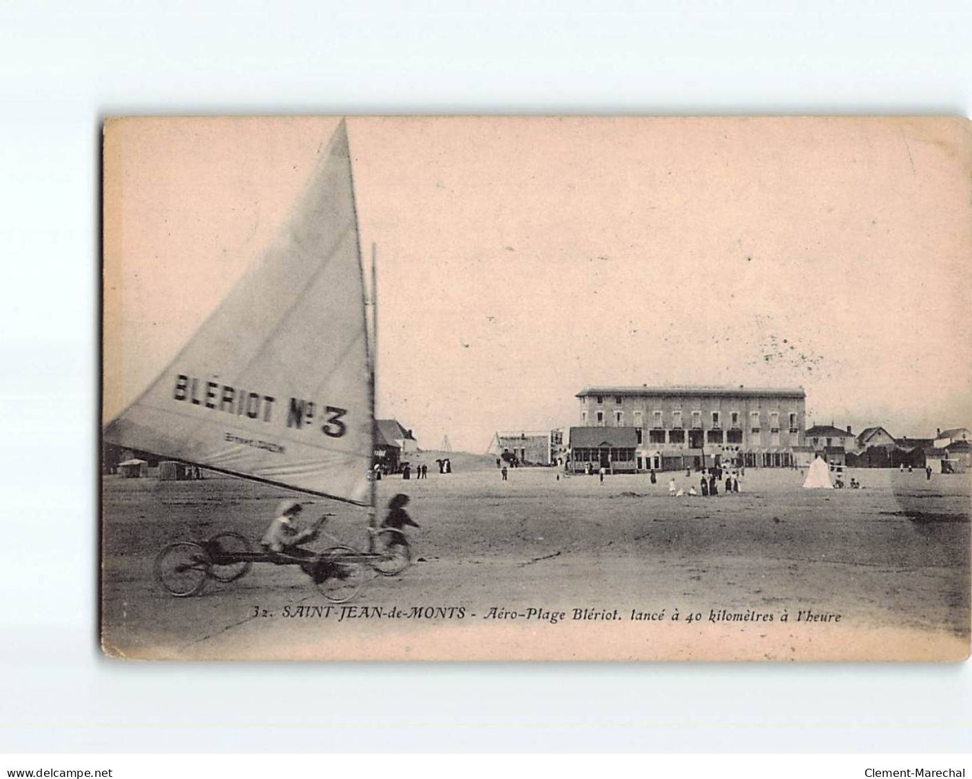 SAINT JEANT DE MONTS : Aéro-Plage, Blériot, Lancé à 40 Kilomètres à L'heure - état - Saint Jean De Monts