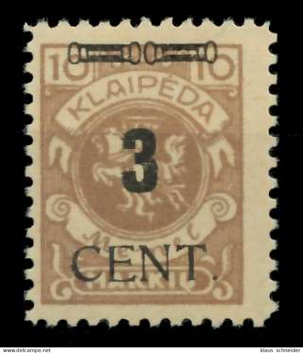 MEMEL 1923 Nr 186 Postfrisch Gepr. X7DA402 - Memelgebiet 1923