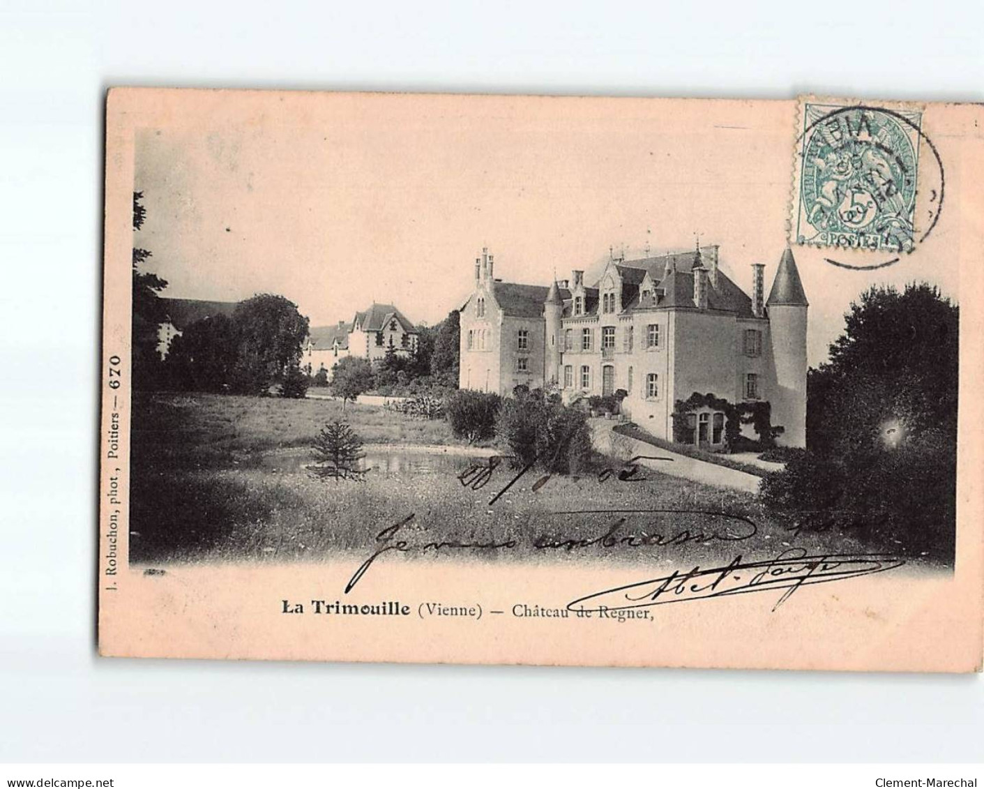 LA TRIMOUILLE : Château De Regner - état ( Partiellement Décollée ) - La Trimouille
