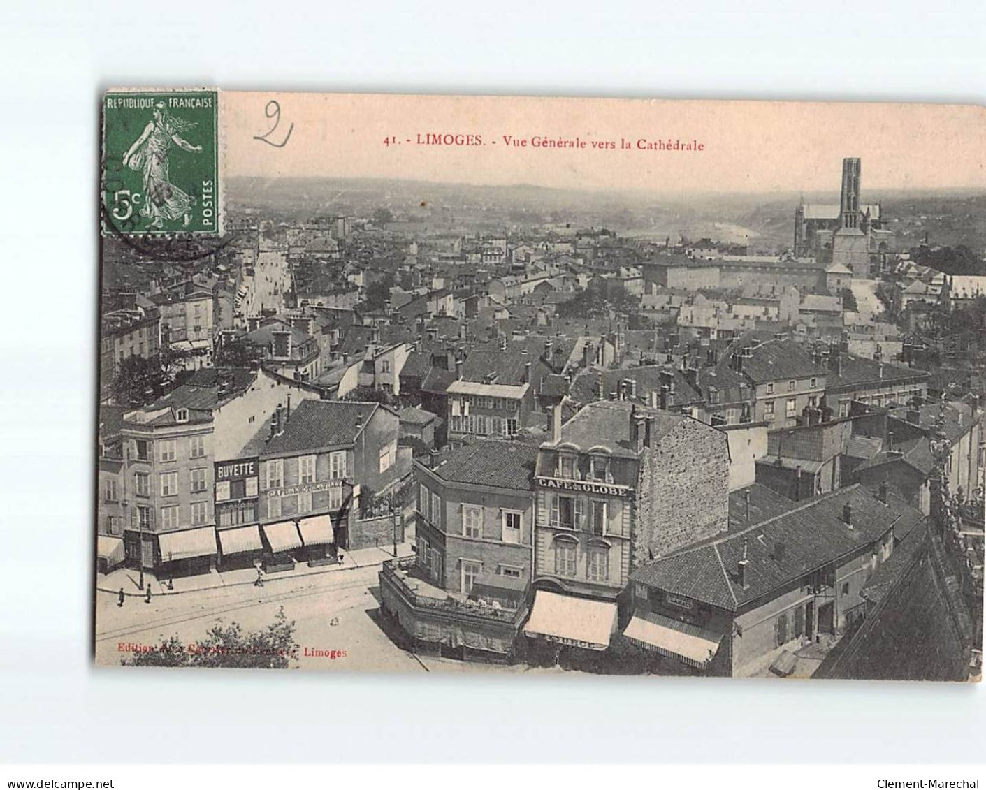 LIMOGES : Vue Générale Vers La Cathédrale - Très Bon état - Limoges