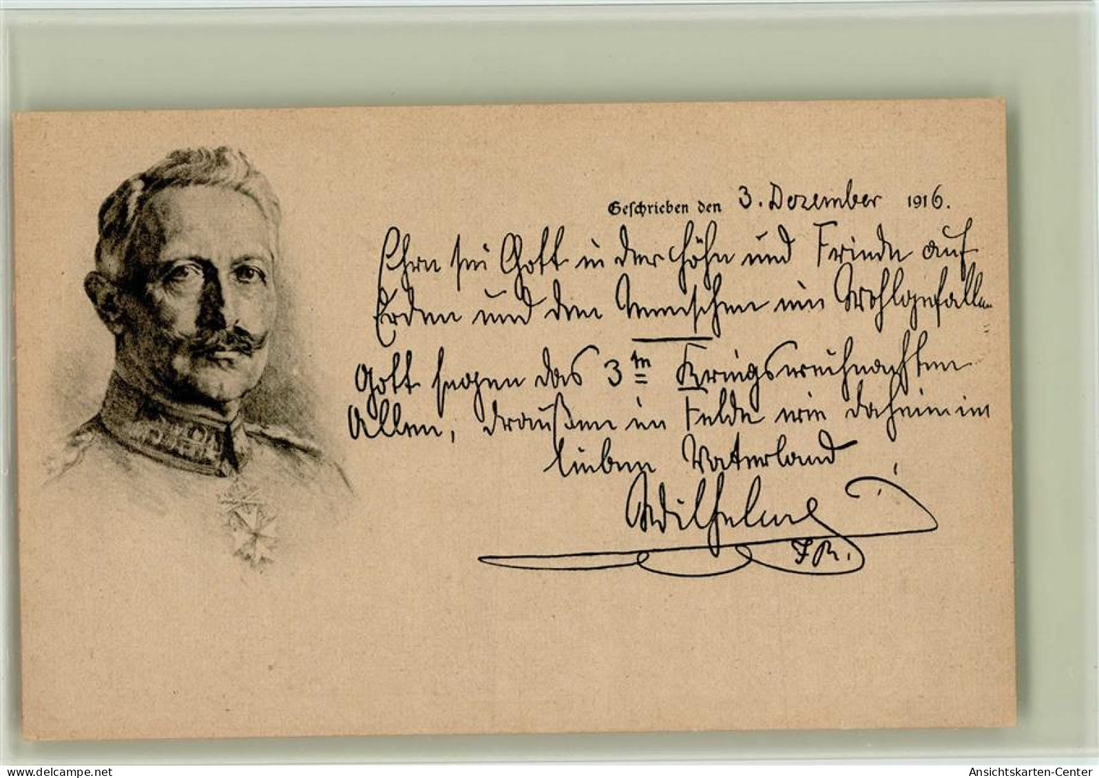 12039508 - Wilhelm II Portrait - Weihnachtsgruss An Das - Familles Royales