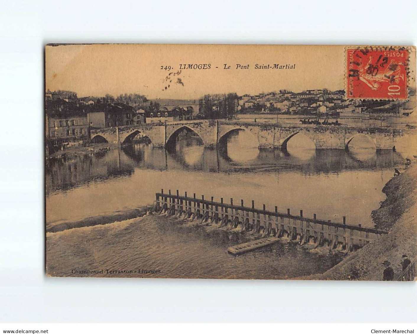 LIMOGES : Le Pont Saint-Martial - état - Limoges