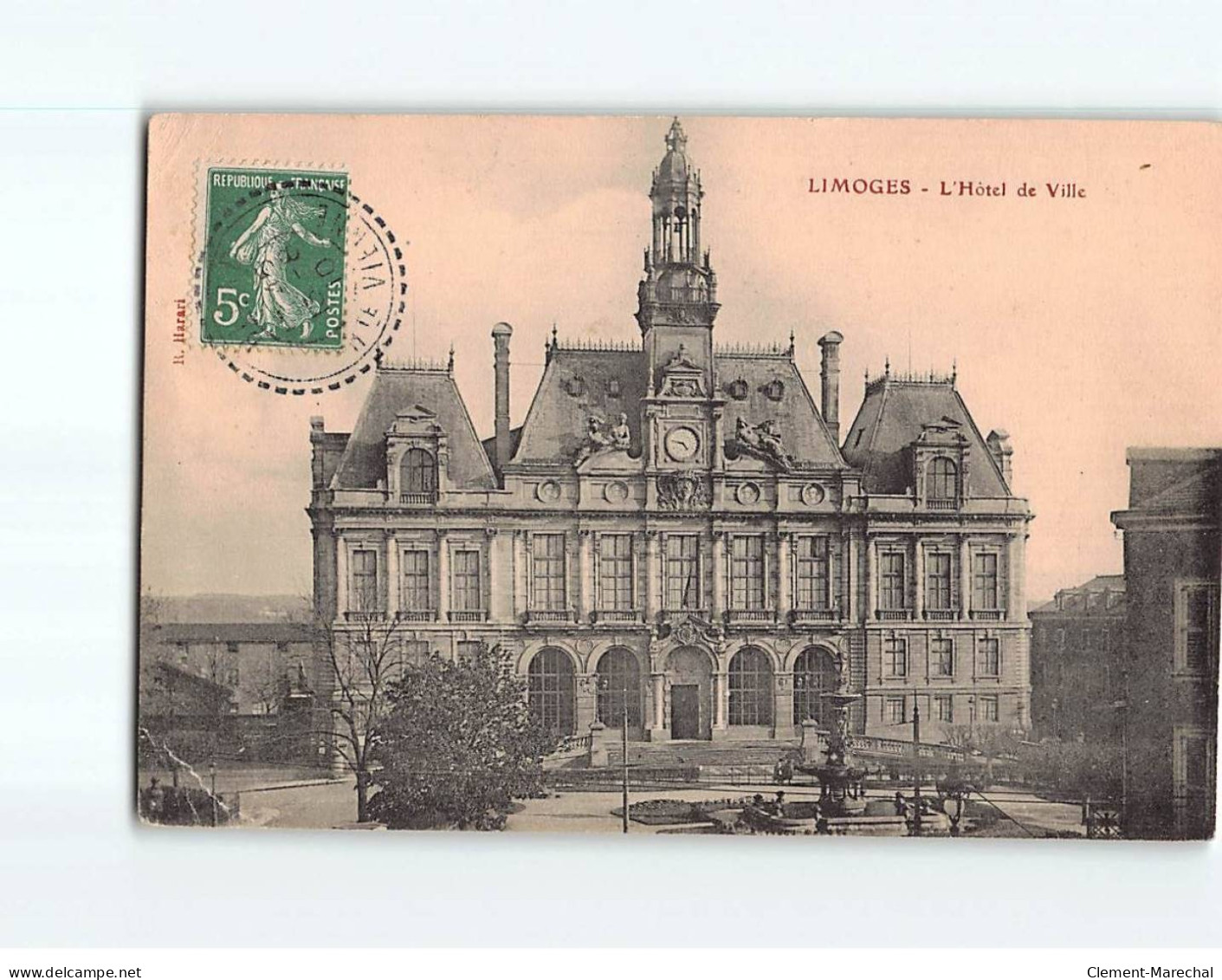 LIMOGES : L'Hôtel De Ville - état - Limoges