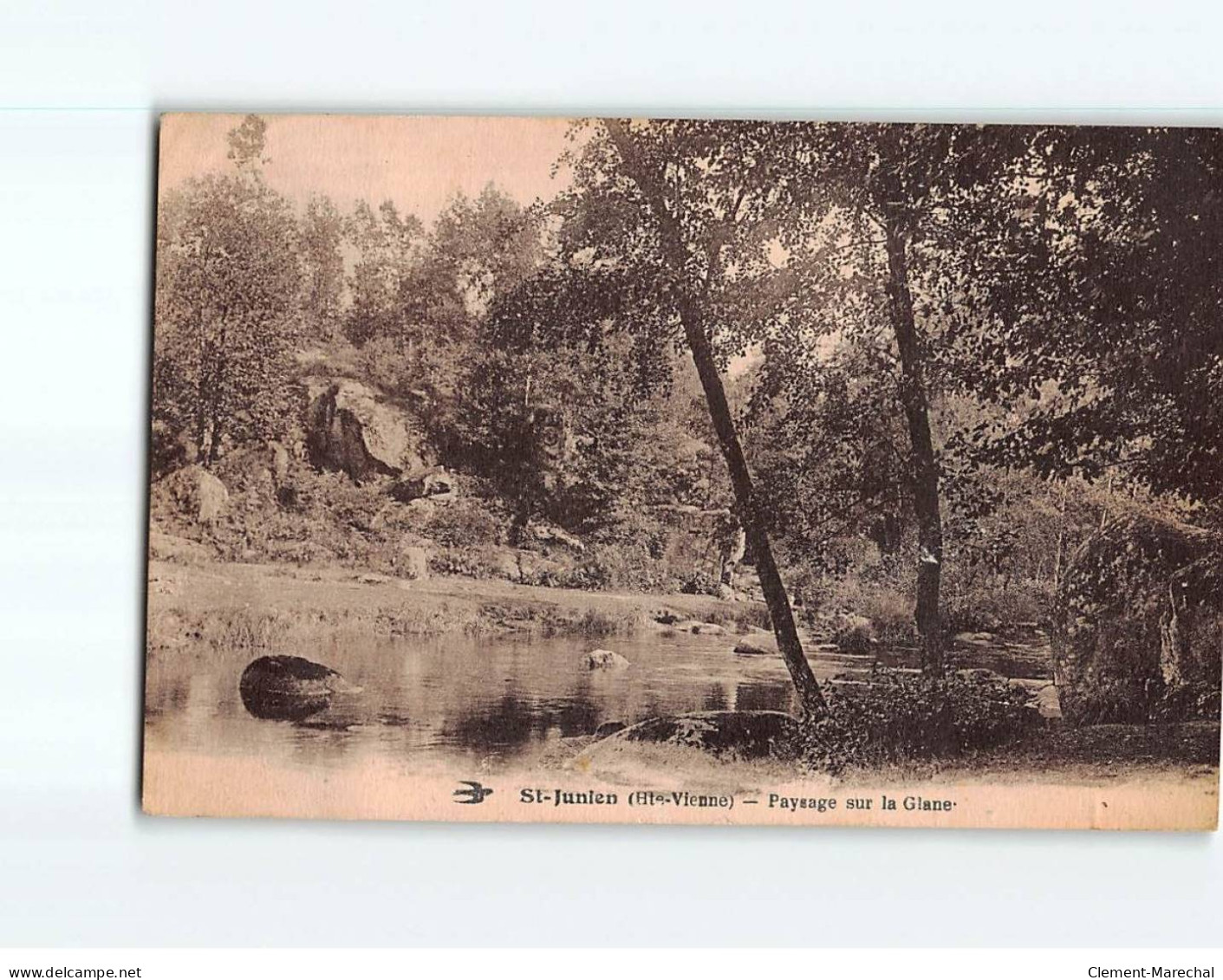 SAINT JUNIEN : Paysage Sur La Glane - état - Saint Junien