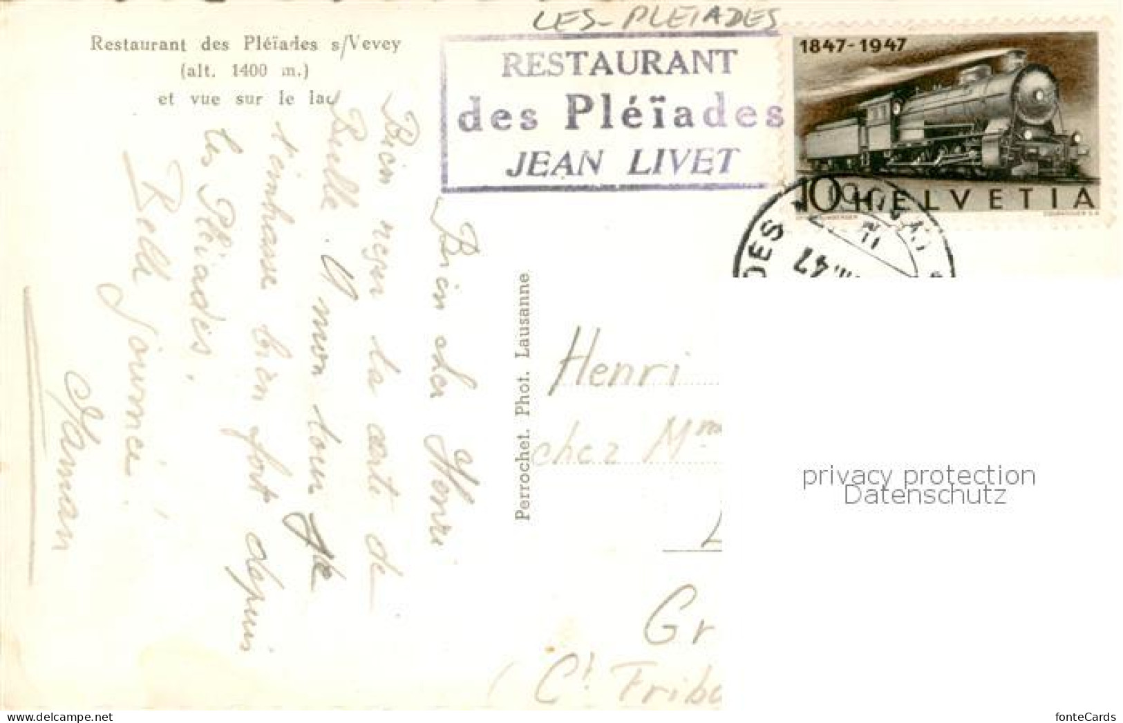 13756567 Les Pleiades VD Restaurant Des Pleiades Et Vue Sur Le Lac  - Altri & Non Classificati