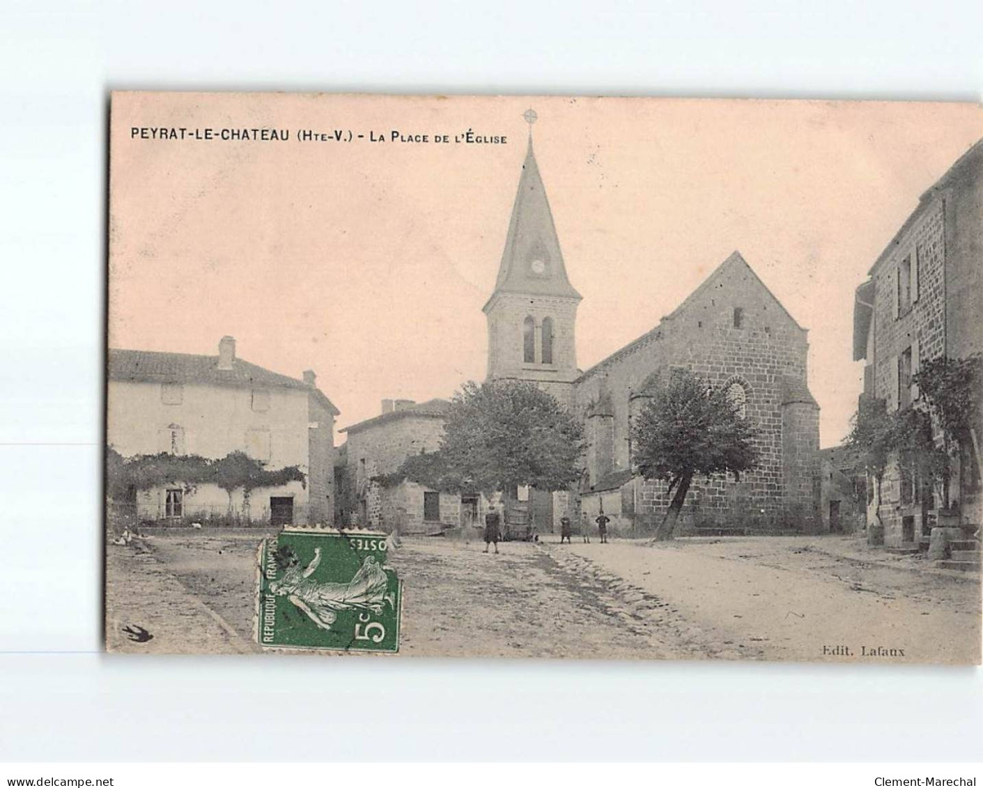 PEYRAT LE CHATEAU : La Place De L'Eglise - Très Bon état - Other & Unclassified