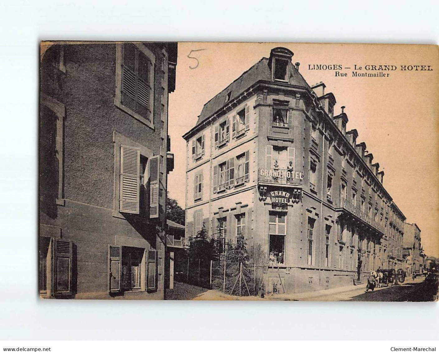 LIMOGES : Le Grand Hôtel, Rue Montmailler - état - Limoges