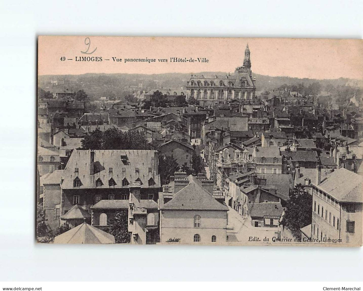 LIMOGES: Vue Panoramique Vers L'Hôtel De Ville - état - Limoges