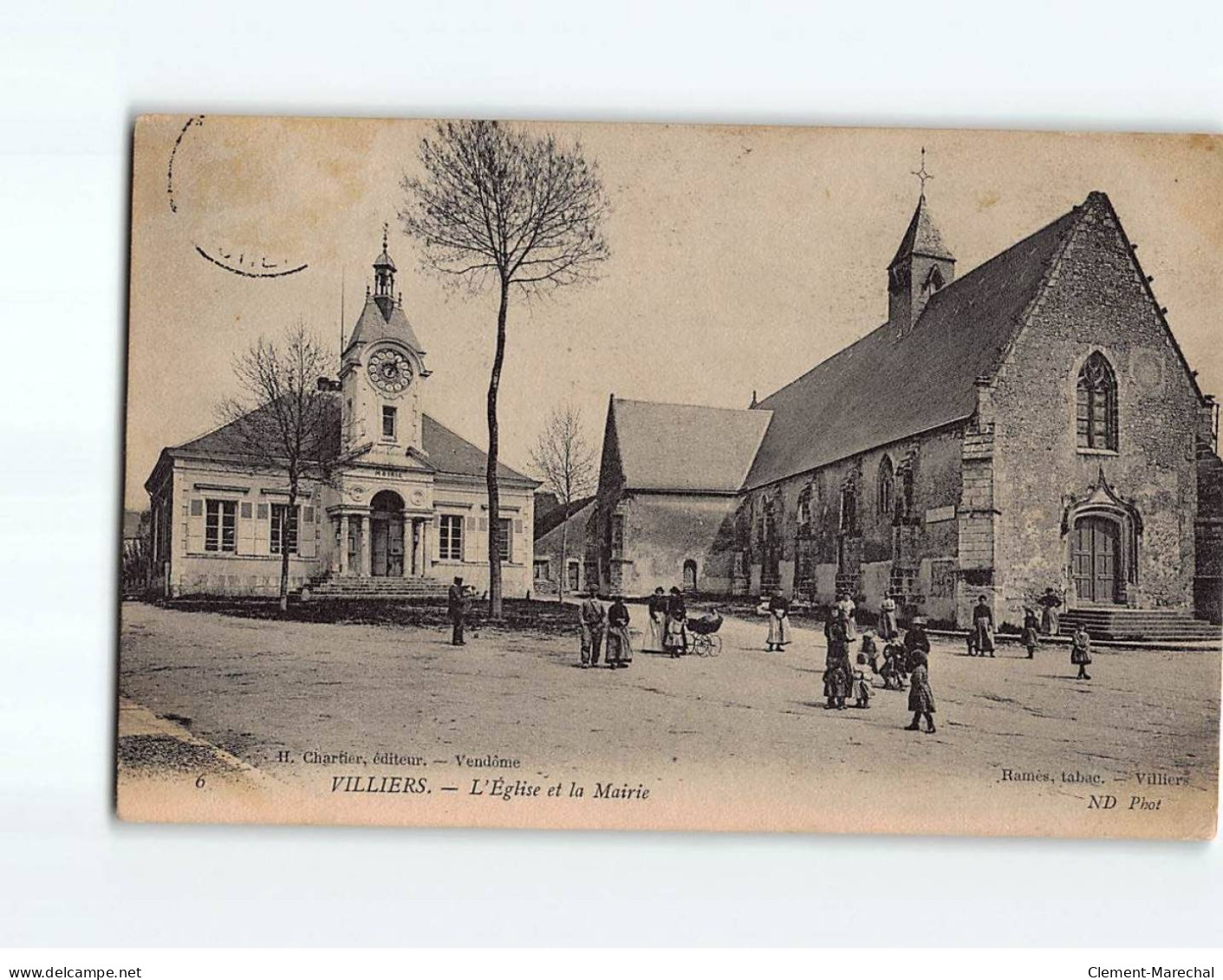 VILLIERS : L'Eglise Et La Mairie - état - Villiers Sur Marne
