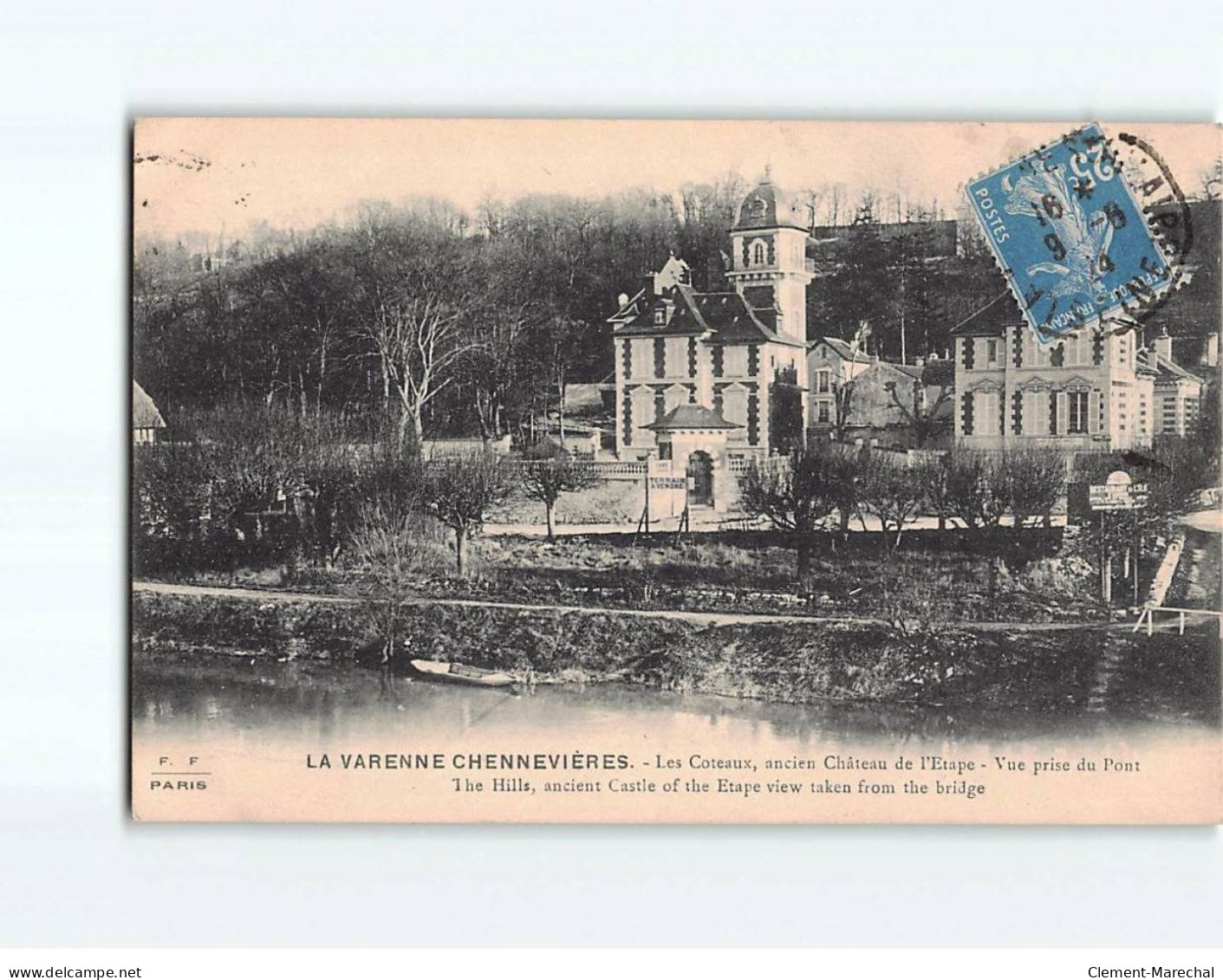 LA VARENNE CHENNEVIERES : Les Coteaux, Ancien Château De L'Etape, Vue Prise Du Pont - Très Bon état - Other & Unclassified