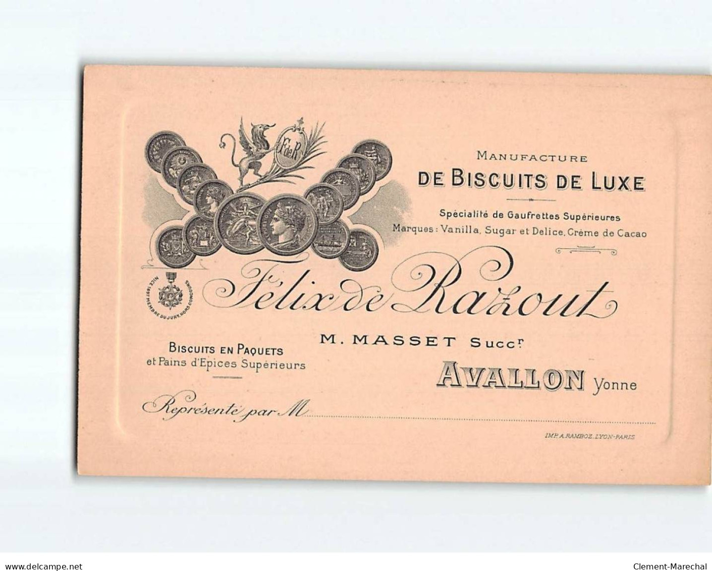 AVALLON : Manufacture De Biscuits De Luxe, Félix De Razout - Très Bon état - Avallon