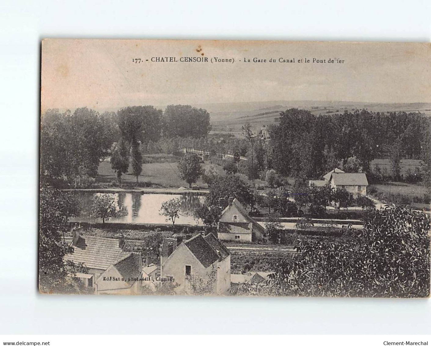 CHATEL CENSOIR : La Gare Du Canal Et Le Pont De Fer - état - Otros & Sin Clasificación