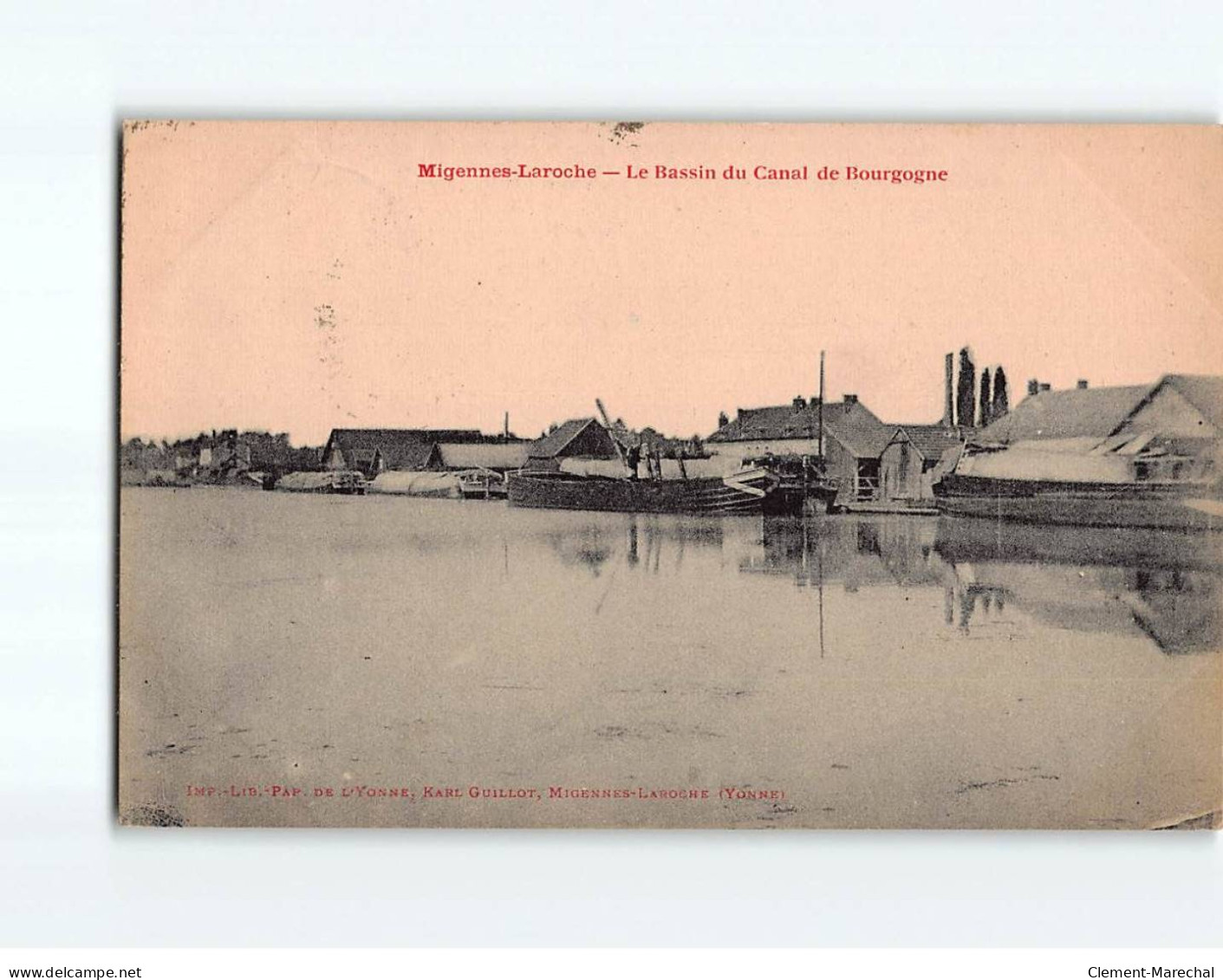 MIGENNES LAROCHE : Le Bassin Du Canal De Bourgogne - état - Migennes