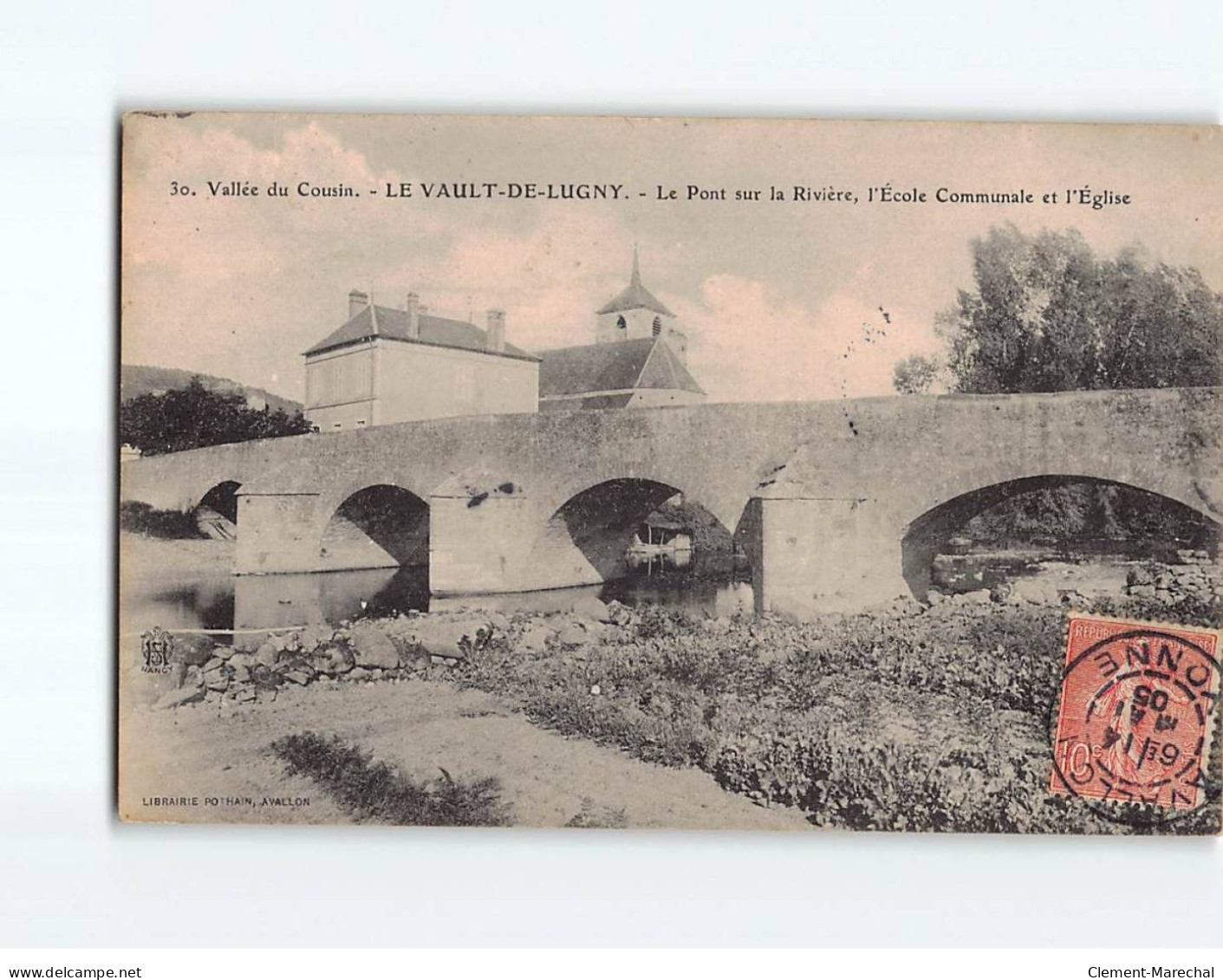 VAULT DE LUGNY : Le Pont Sur La Rivière, L'Ecole Communale Et L'Eglise - Très Bon état - Sonstige & Ohne Zuordnung