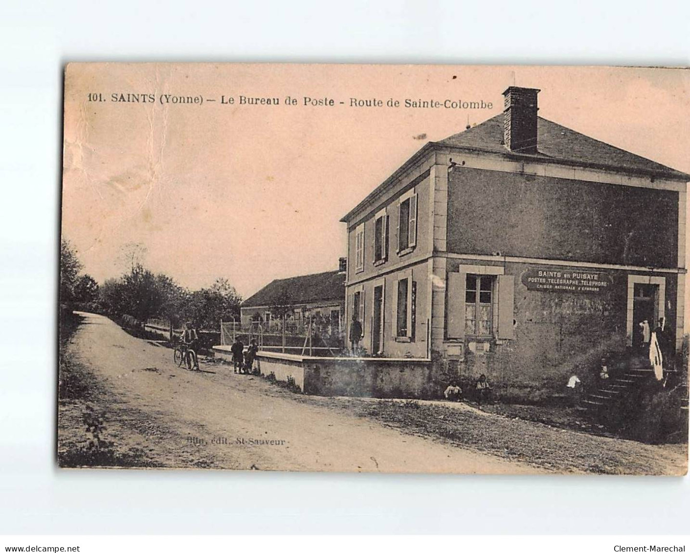 SAINTS : Le Bureau De Poste, Route De Sainte-Colombe - état - Altri & Non Classificati