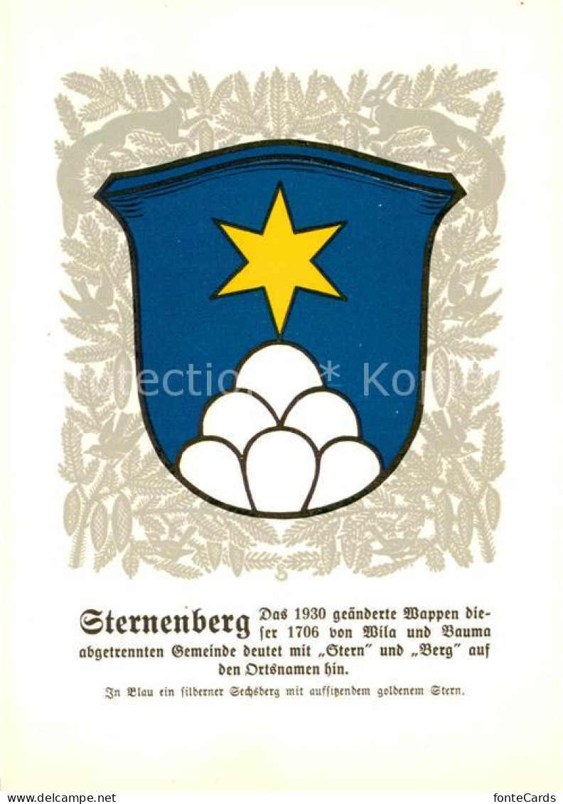 13756167 Sternenberg  ZH Zuercher Gemeindewappen In Blau Ein Silberner Schesberg - Other & Unclassified