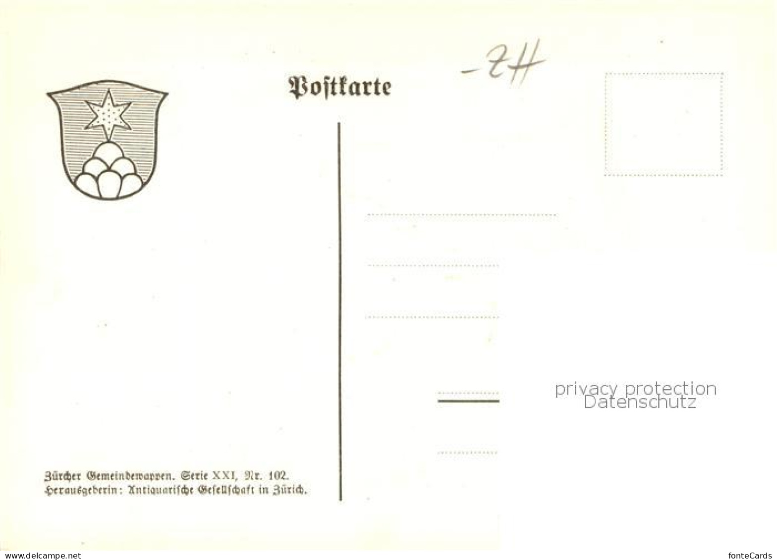 13756167 Sternenberg  ZH Zuercher Gemeindewappen In Blau Ein Silberner Schesberg - Other & Unclassified