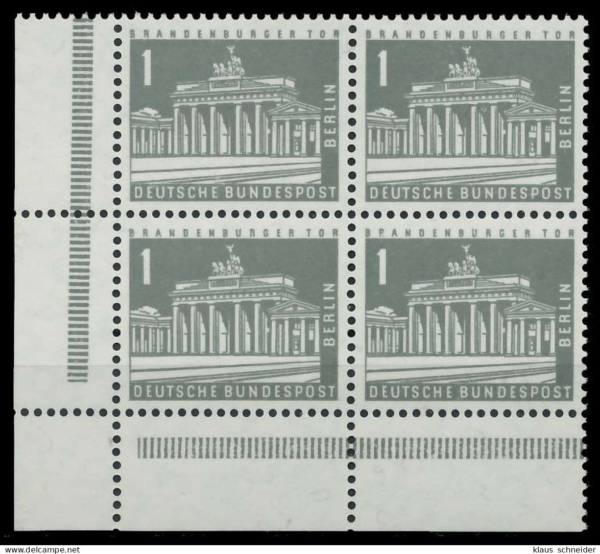 BERLIN DS BAUTEN 2 Nr 141xw Postfrisch VIERERBLOCK ECKE X90ECF2 - Nuevos