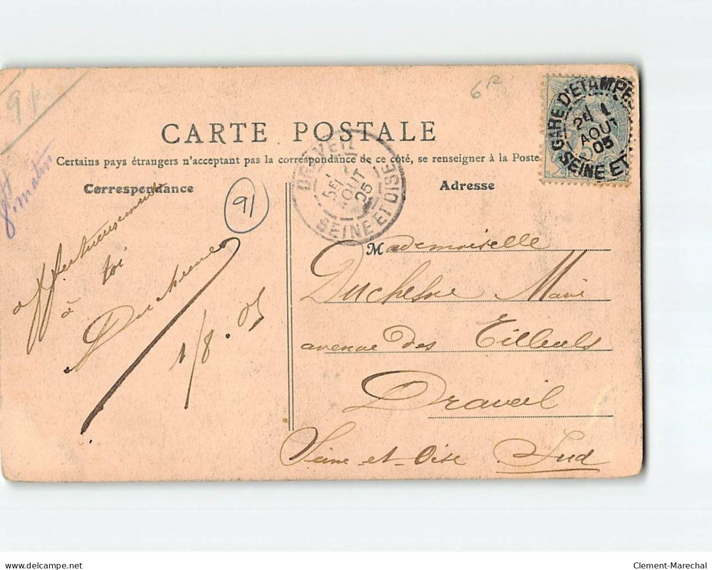 ETAMPES : Carte Souvenir - état - Etampes