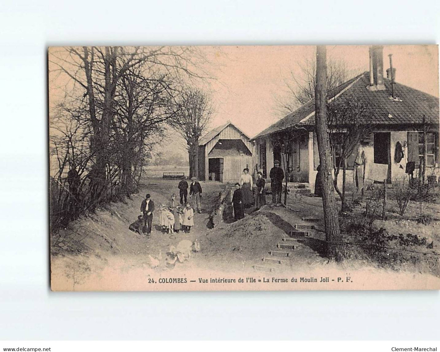 COLOMBES : Vue Intérieure De L'Ile, La Ferme Du Moulin Joli - Très Bon état - Colombes