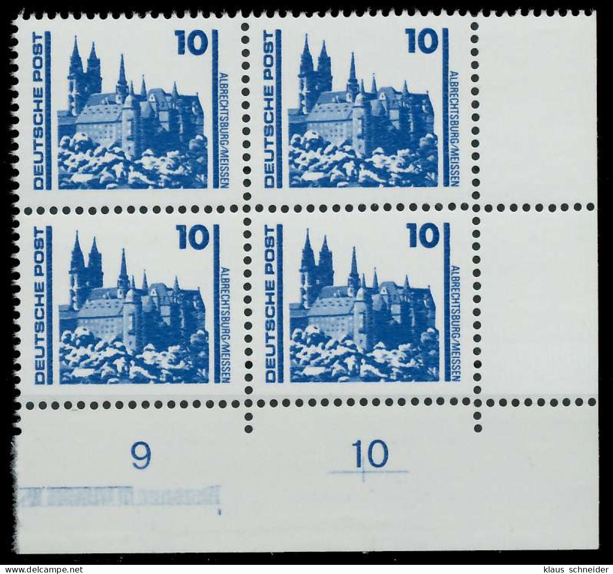 DDR DS BAUWERKE DENKMÄLER Nr 3344 Postfrisch VIERERBLOC X020BAA - Unused Stamps