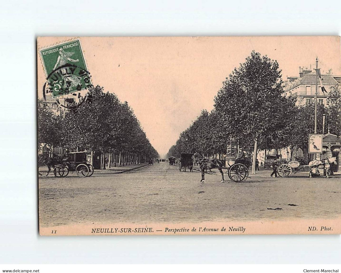 NEUILLY SUR SEINE : Perspective De L'Avenue De Neuilly - Très Bon état - Neuilly Sur Seine