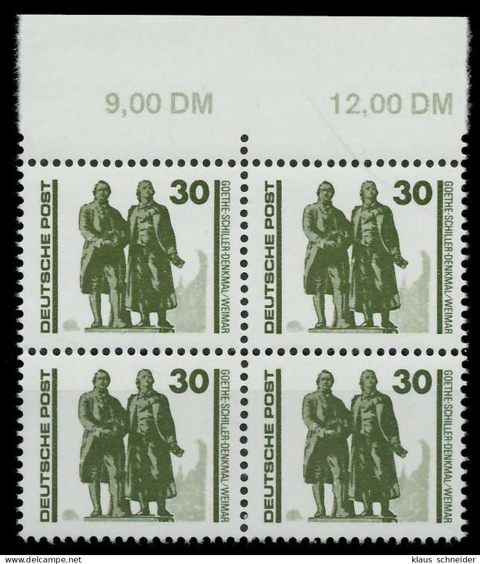 DDR DS BAUWERKE DENKMÄLER Nr 3345 Postfrisch VIERERBLOC X025C2E - Unused Stamps