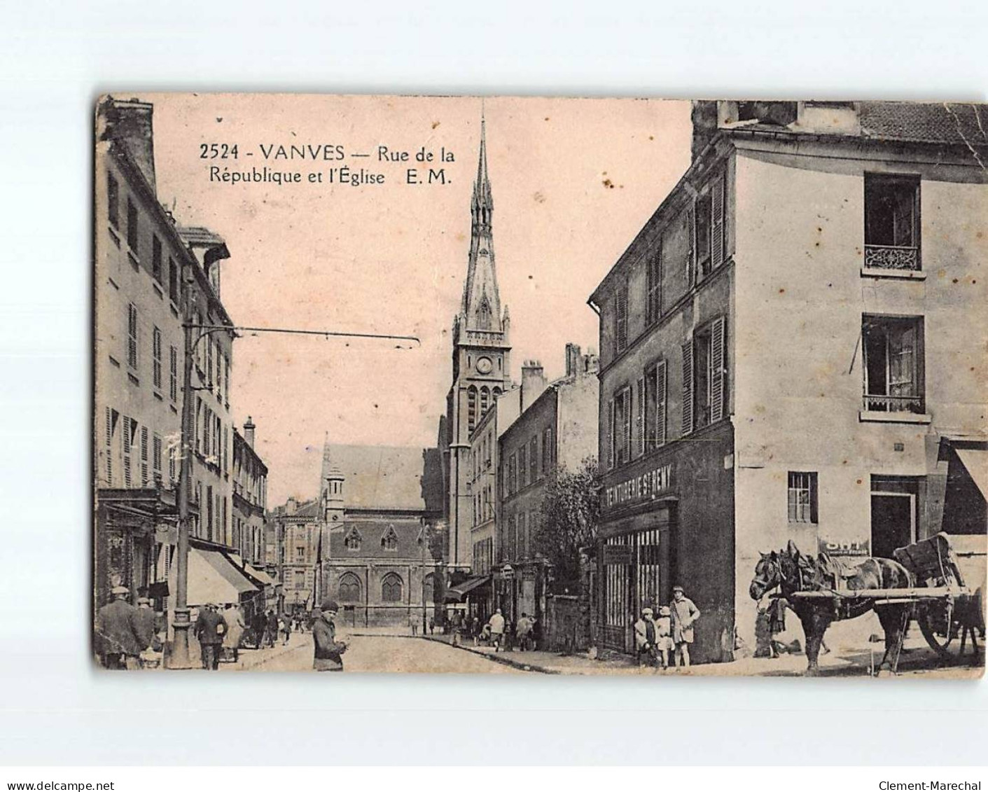 VANVES : Rue De La République Et L'Eglise - état - Vanves