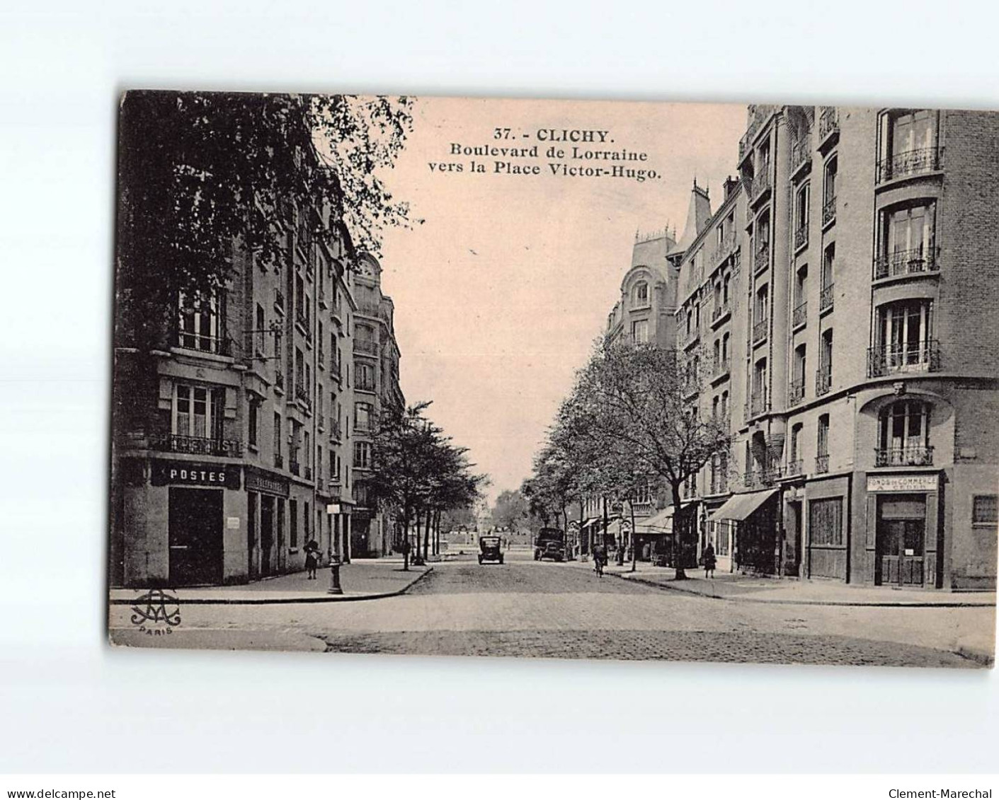 CLICHY : Boulevard De Lorraine Vers La Place Victor-Hugo - état - Clichy