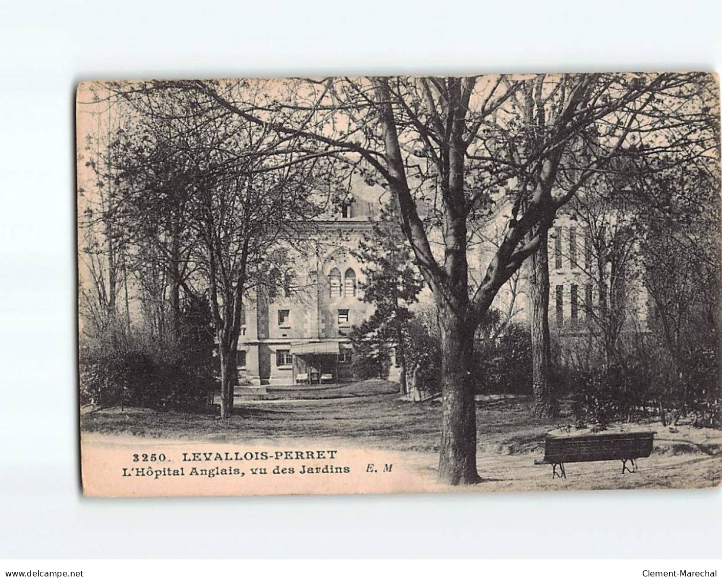 LEVALLOIS PERRET : L'Hôpital Anglais, Vu Des Jardins - état - Levallois Perret