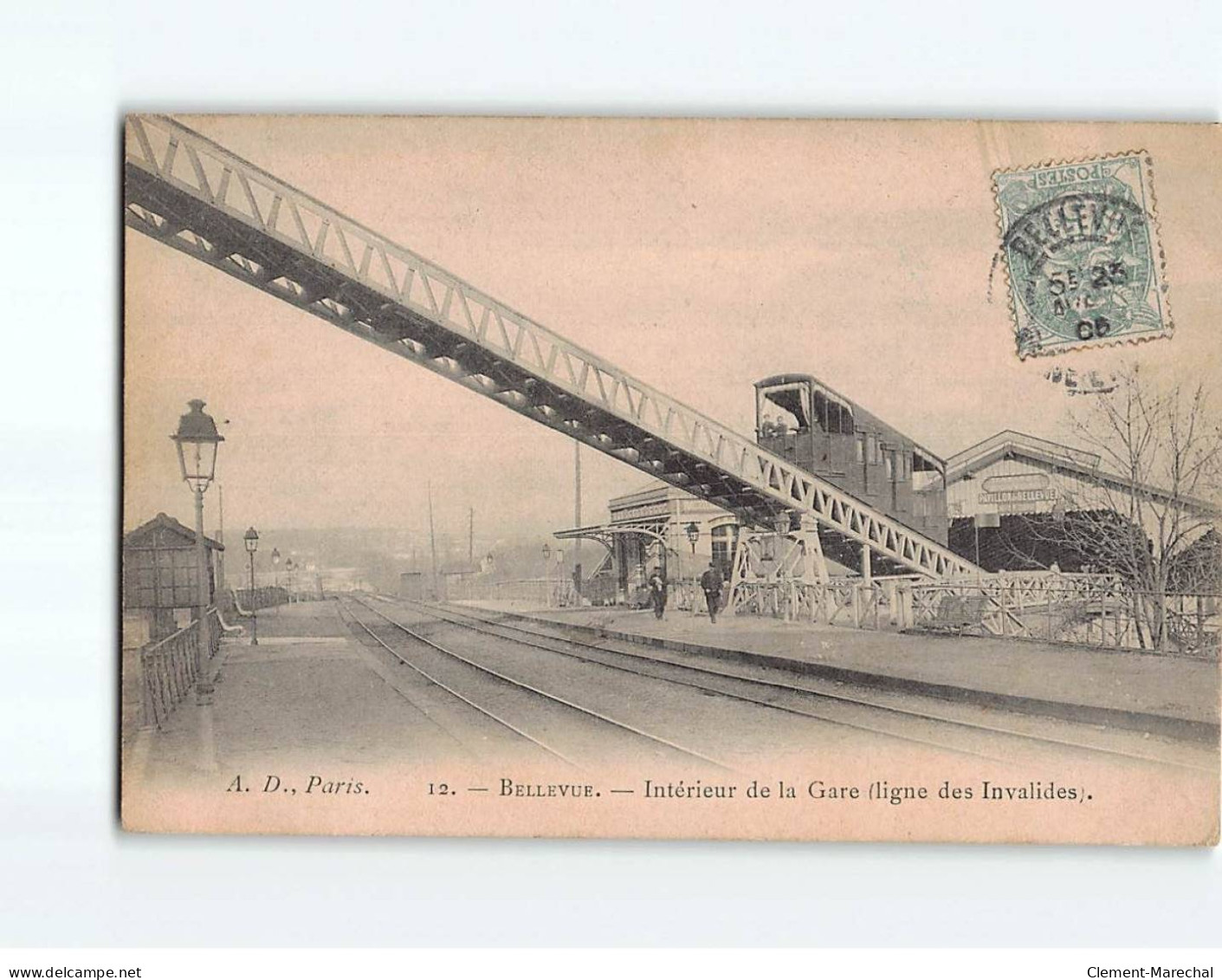 BELLEVUE : Intérieur De La Gare (ligne Des Invalides) - Très Bon état - Altri & Non Classificati