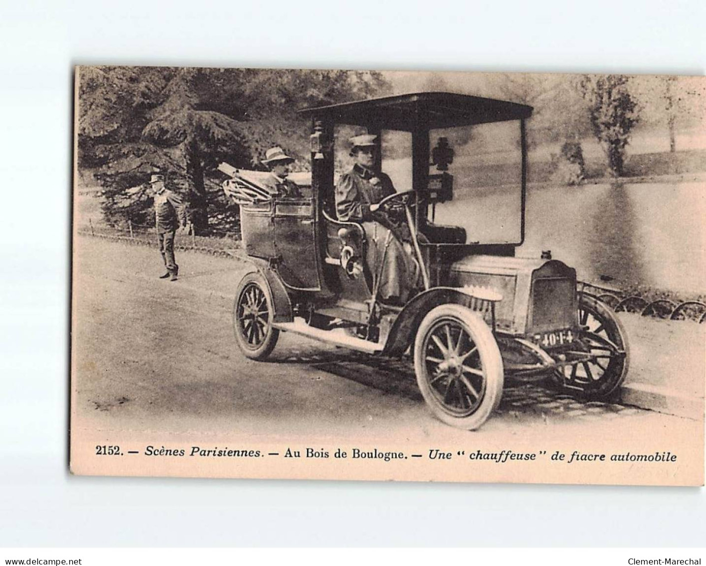 Au Bois De BOULOGNE : Une "chauffeuse" De Fiacre Automobile - Très Bon état - Sonstige & Ohne Zuordnung