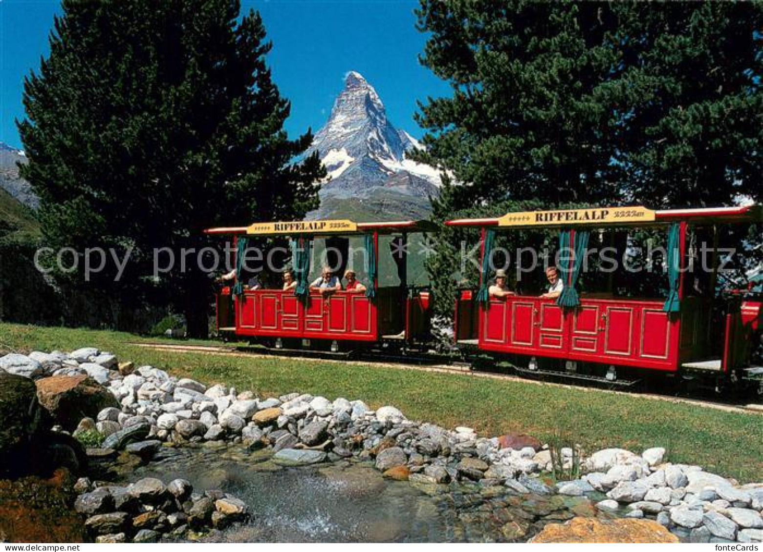 13756059 Zermatt VS Das Rifflealptram Mit Matterhorn Zermatt VS - Sonstige & Ohne Zuordnung