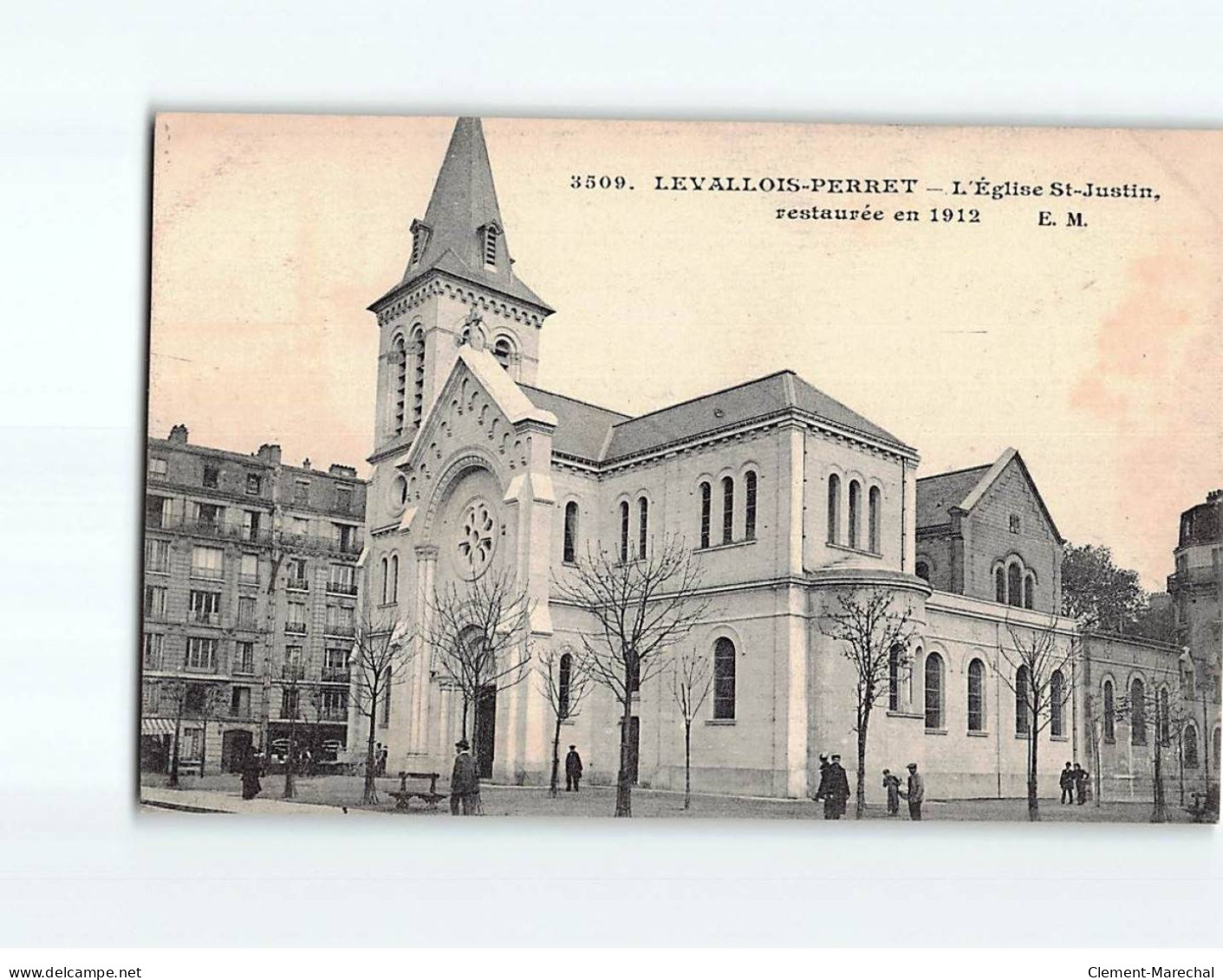 LEVALLOIS PERRET : L'Eglise Saint-Justin - Très Bon état - Levallois Perret