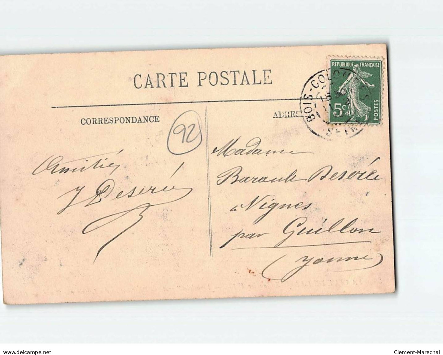 LEVALLOIS PERRET : Distribution Des Lettres Rue Rivay, Crue De La Seine 1910 - état - Levallois Perret