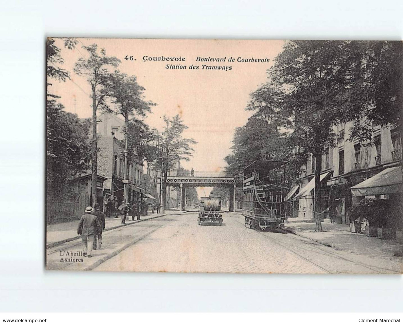 COURBEVOIE : Boulevard De Courbevoie, Station Des Tramways - Très Bon état - Courbevoie