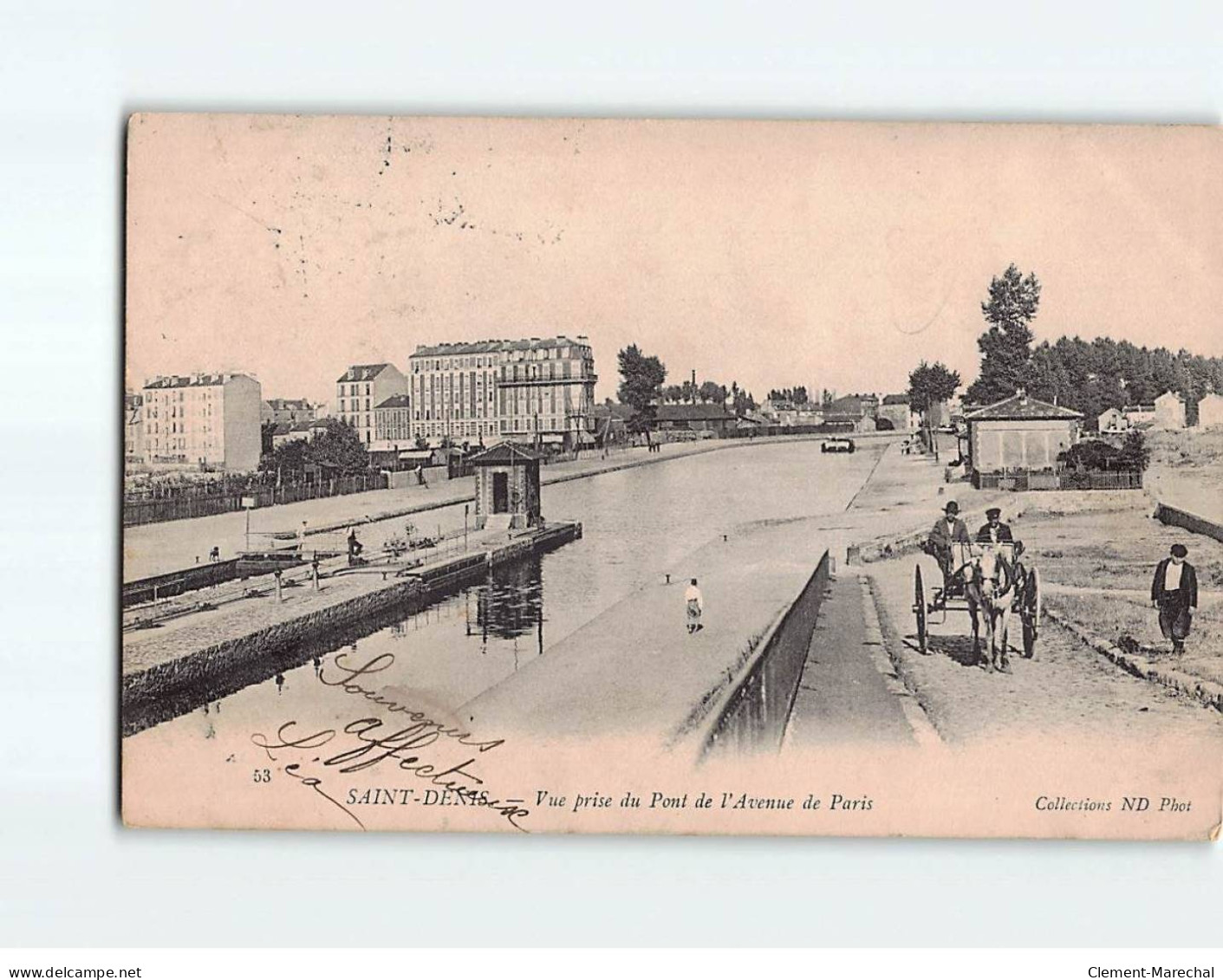 SAINT DENIS : Vue Prise Du Pont De L'Avenue De Paris - état - Saint Denis