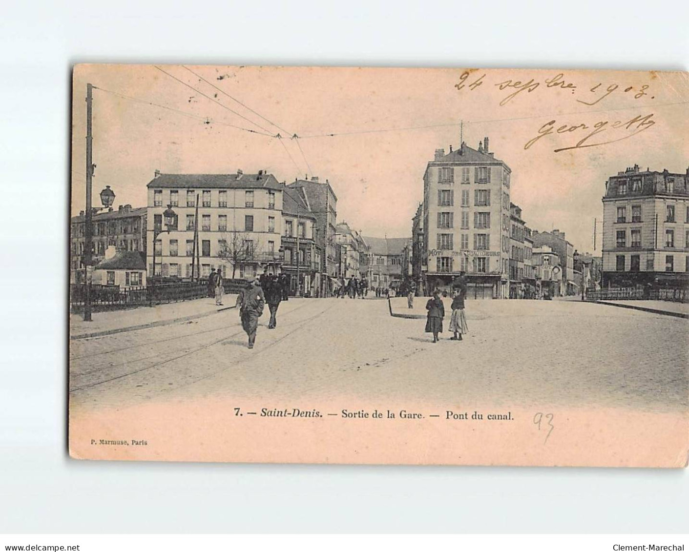 SAINT DENIS : Sortie De La Gare, Pont Du Canal - état - Saint Denis