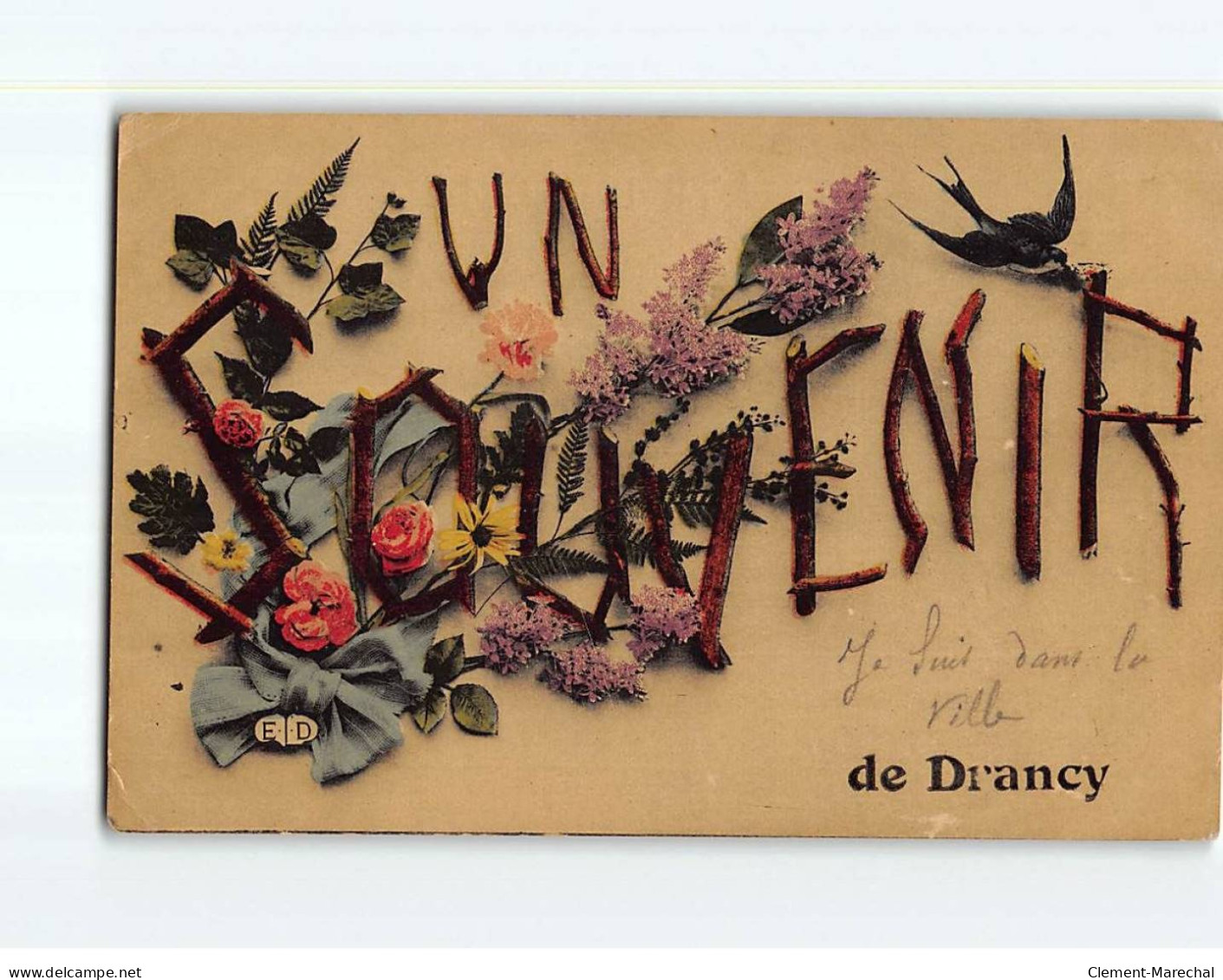 DRANCY : Carte Souvenir - état - Drancy