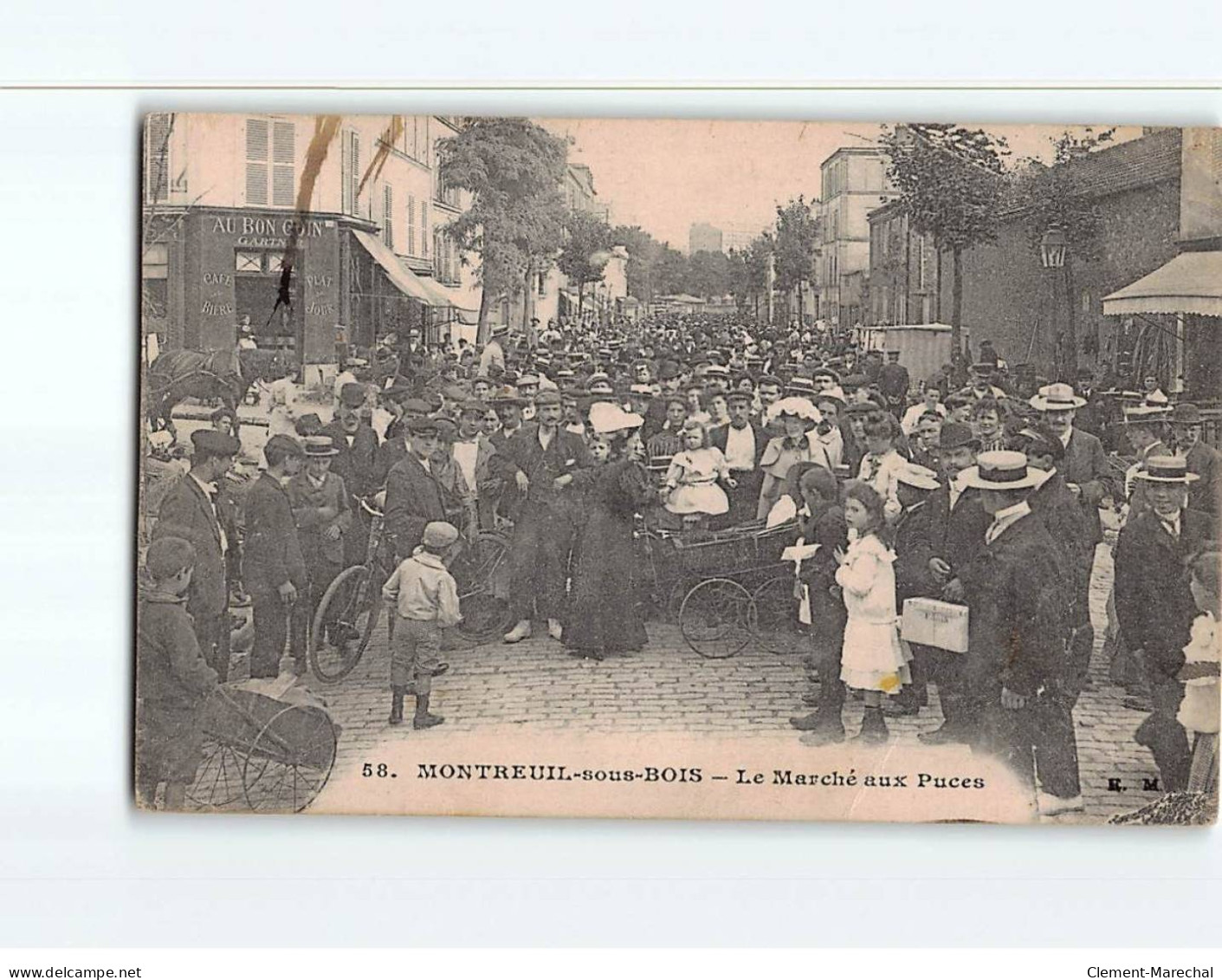 MONTREUIL SOUS BOIS : Le Marché Aux Puces - état - Montreuil