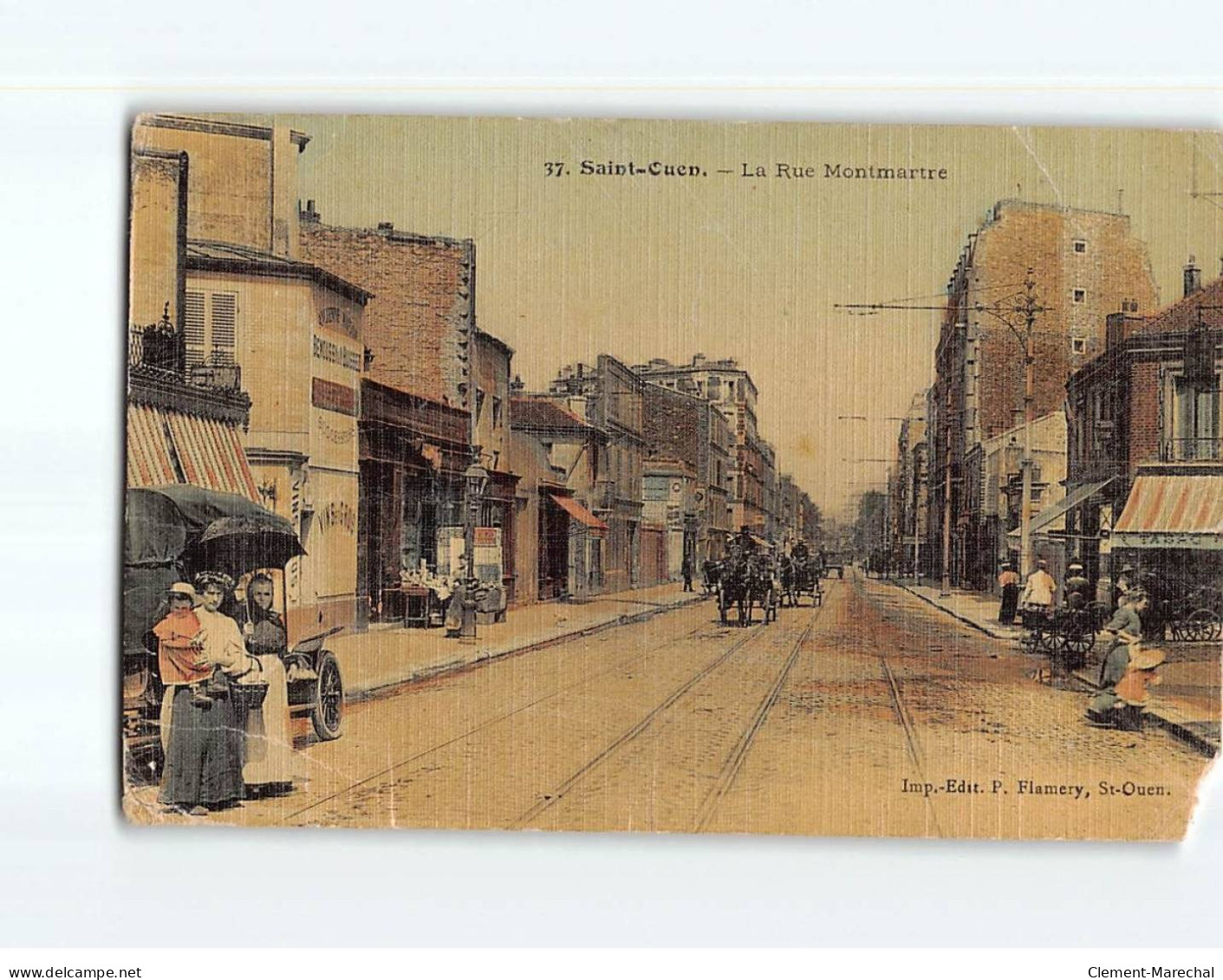 SAINT OUEN : La Rue Montmartre - état - Saint Ouen