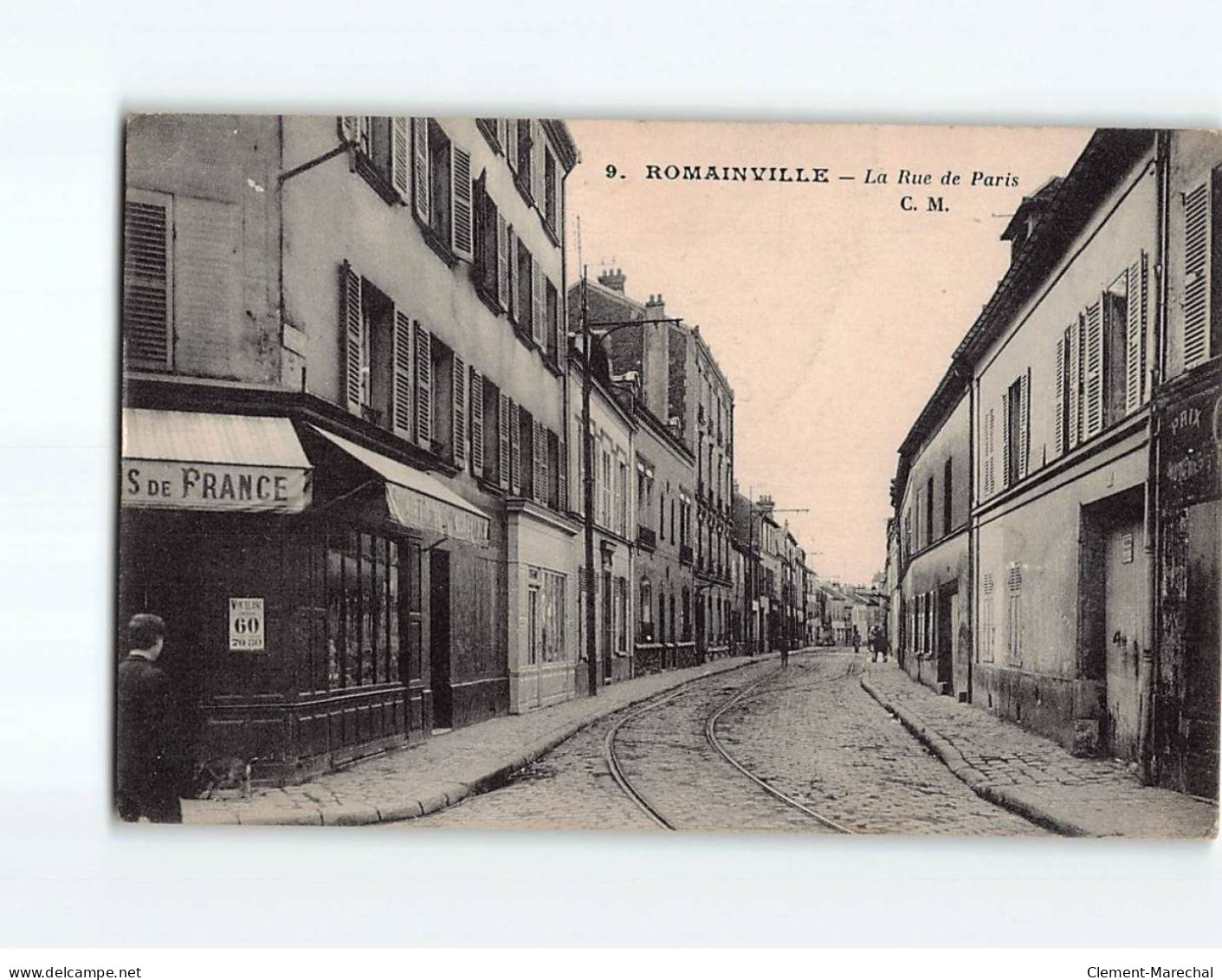 ROMAINVILLE : La Rue De Paris - état - Romainville