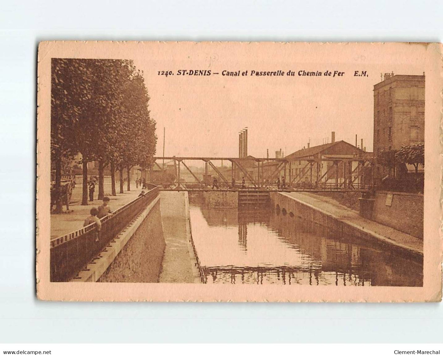 SAINT DENIS : Canal Et Passerelle Du Chemin De Fer - état - Saint Denis