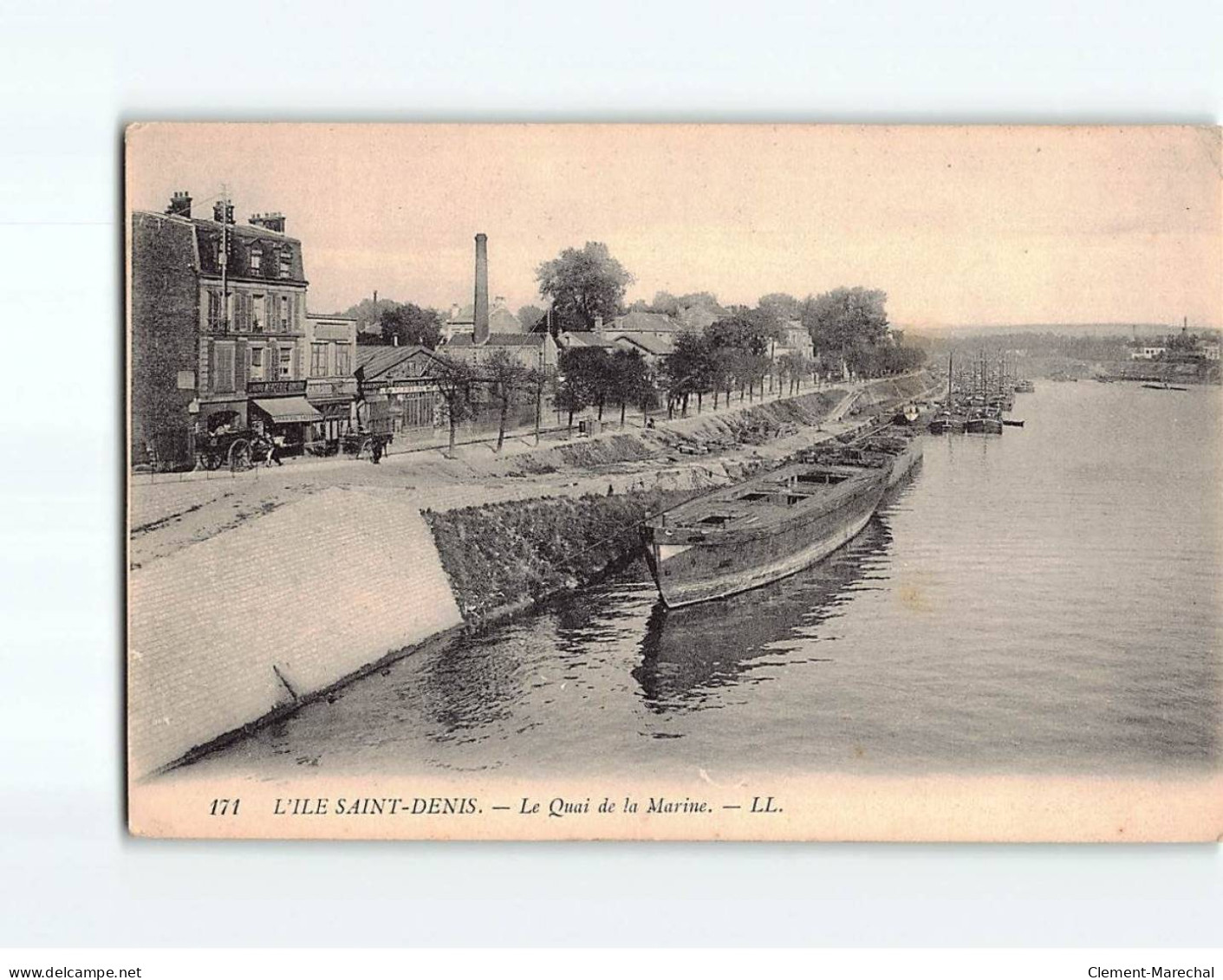 L'ILE SAINT DENIS : Le Quai De La Marine - état - L'Ile Saint Denis