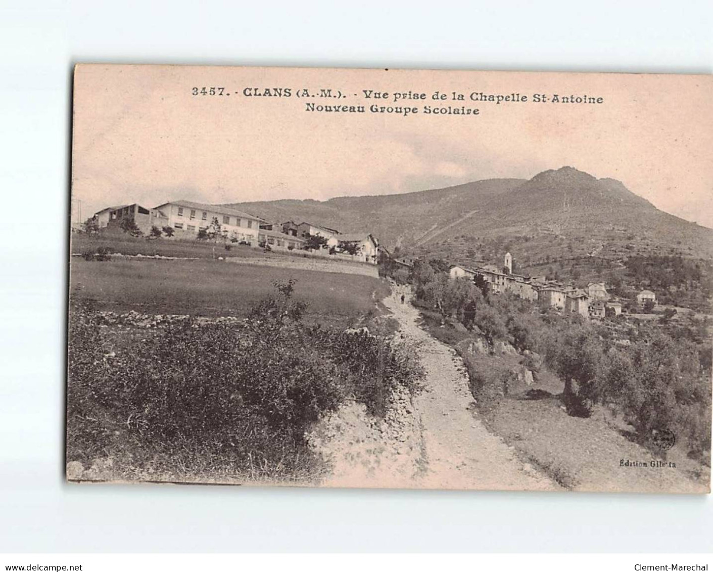 CLANS : Vue Prise De La Chapelle Saint-Antoine, Nouveau Groupe Scolaire - Très Bon état - Autres & Non Classés