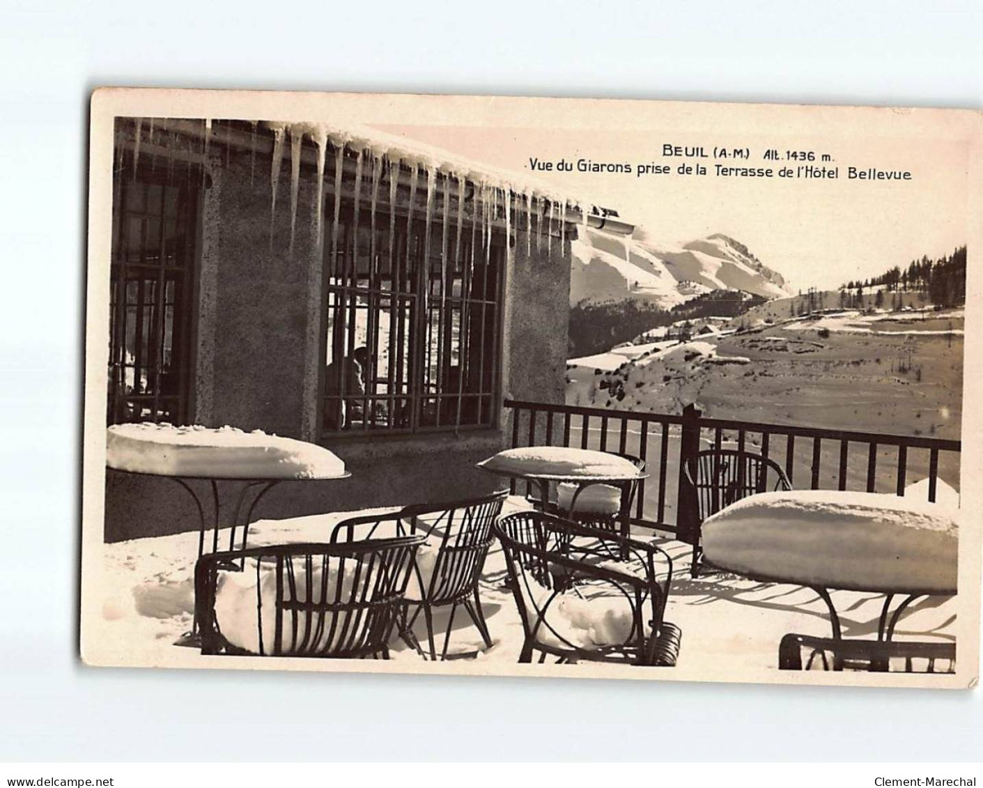 BEUIL : Vue Du Giarons, Prise De La Terrasse De L'Hôtel Bellevue - Très Bon état - Sonstige & Ohne Zuordnung