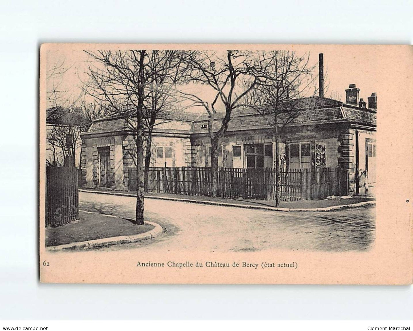 Ancienne Chapelle Du Château De BERCY - état ( Partiellement Décollée - Other & Unclassified