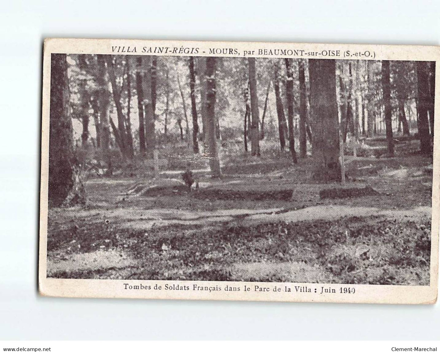 Villa Saint-Régis, Mours, Par Beaumont Sur Oise, Tombe De Soldats Français Dans Le Parc De La Villa - état - Beaumont Sur Oise